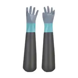 Walmart yotijay Long Rubber Gloves Floral Gauntlet Long Sleeve Gloves Waterproof Pond Gloves for offer