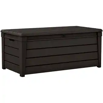 Walmart Open Box Keter Brightwood Large 120 Gal Weatherproof Resin Deck Box, Brown offer