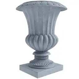 Walmart LeisureMod Lotus Modern Urn Planter in Fiberglass and Clay Aged Concrete offer