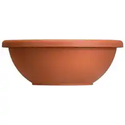 Walmart GAN EDEN 18 x 18 x 7 Round Clay Plastic Plant Pot with Removeable Drain Plugs offer