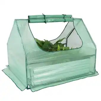 Walmart Sunnydaze 4' x 3' x 3' Outdoor Mini Greenhouse with Metal Raised Garden Bed, Green offer