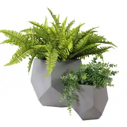 Walmart Sunnydaze Assorted Moondust Concrete Outdoor Planters 2-Count offer