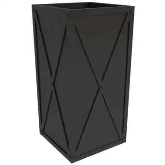 Walmart LeisureMod Payprus Indoor and Outdoor Rectangular Fiberglass Planter in Black offer