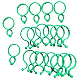 Walmart piaybook Gardening Tools 100Pcs Bundled -Stem Strapping Vine Clips Ring Buckle Patio & Garden ,Green offer