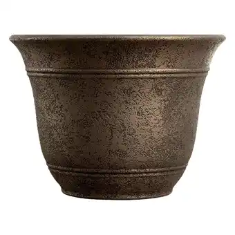 Walmart HC Companies 13-Inch Wide Sierra Round Plastic Planter, Nordic Bronze offer