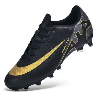 Walmart HAOSHIDUO Soccer Cleats for Men Lightweight Durable Lace-Up Outdoor Football Cleats Sports Shoes AG offer