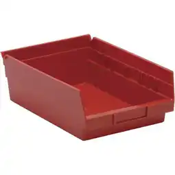 Walmart Quantum Storage Systems Shelf Bin,Red,Polypropylene,4 in QSB107RD offer