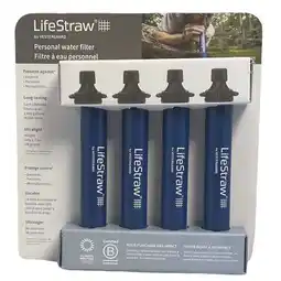 Walmart Lifestraw Personal Water Purifying Filter Family Pack (Pack of 4) offer