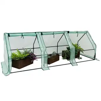 Walmart Sunnydaze 2' x 8' x 3' Outdoor Portable Mini Cloche Greenhouse, Green Cover offer