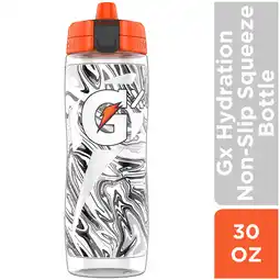 Walmart Gatorade Gx Hydration System, Non-Slip 30oz Squeeze Bottle - Marble Black offer