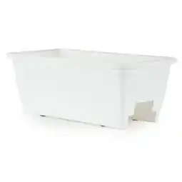 Walmart HC Companies Heavy Duty 24 Inch Plastic Deck Rail Box Planter, White offer