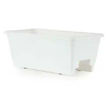 Walmart HC Companies Heavy Duty 24 Inch Plastic Deck Rail Box Planter, White offer