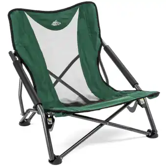 Walmart Cascade Mountain Tech Low Profile Camp Chair, Polyester and Mesh - Green offer