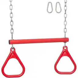 Walmart Swing Set Stuff Inc. Trapeze Bar with Rings and Uncoated Chain (Red) offer