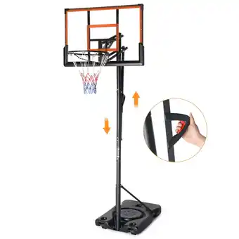 Walmart Ktaxon 4.4-10FT Portable Basketball Hoop, 44inch PC Backboard, Basketball Goal System Outdoor Indoor offer