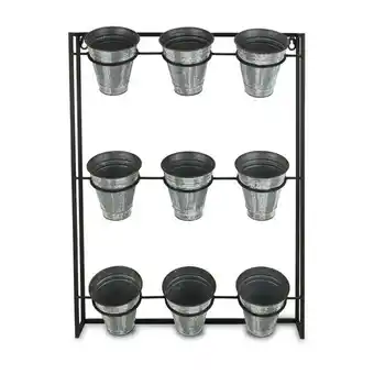 Walmart 9 Pot Wall Planter with Metal Wall Frame offer