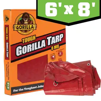 Walmart Gorilla Brand 6' X 8' Tough Tarp offer