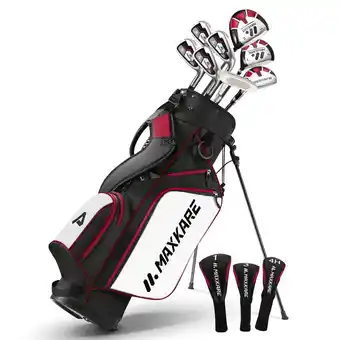 Walmart MaxKare Women's Golf Club Set 8-Piece, Includes Driver, Stand Bag, 3 Head Covers, Right Hand, Red offer