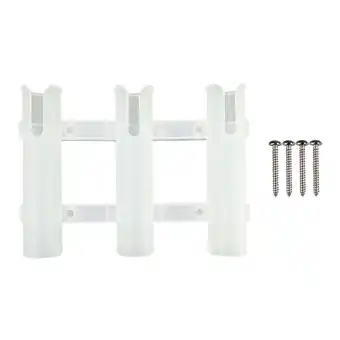 Walmart Durable Boat Fishing 3 Tube Rod Holder Bracket Side Mount 3 Rod Wall Mount Heavy offer