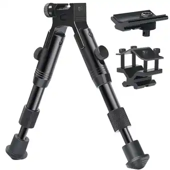 Walmart 3 in 1 bipod + Rail Mount Adapter + Barrel Clamp Adjustable Height from 6.5 to 7.0 for Hunting offer