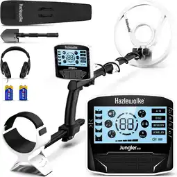 Walmart Hazlewolke Jungler White LCD Display Battery Powered Metal Detector with 10 Waterproof Coil 2-Piece offer