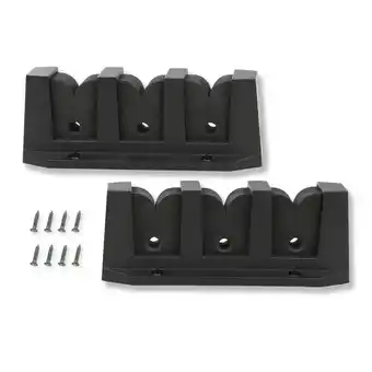 Walmart 2pcs Horizontal Rod Rack 3 Fishing Boat Gear Pole Storage Holder Mount Brand offer