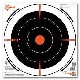 Walmart Ez Aim Paper Shooting Targets, 8 In Bullseye, 26-Pack, Black, Orange, & White offer