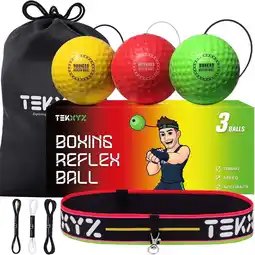 Walmart TEKXYZ Boxing Reflex Ball, 3 Difficulty Levels Boxing Game for Improving Reflex offer