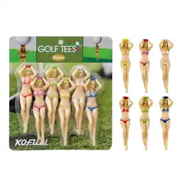 Walmart KOFULL Colored Golf Tees, 3 inch Golf Practice Novelty Tees Gifts for Golfer Fun Gift 6 Pcs offer