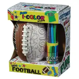 Walmart Franklin Sports I-Color Football with 10 Color Marking Pens, White/Brown, 0.35 lbs offer