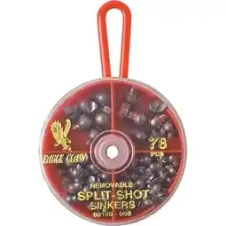 Walmart Eagle Claw 78 Pack Removable Split Shot Lead Sinkers, 1 lb offer