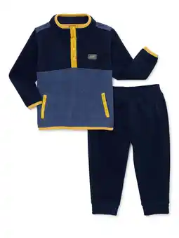 Walmart Eddie Bauer Baby Boy Fleece Top & Fleece Jogger 2 Pc Outfit Set, Sizes 12 Months-24 Months offer