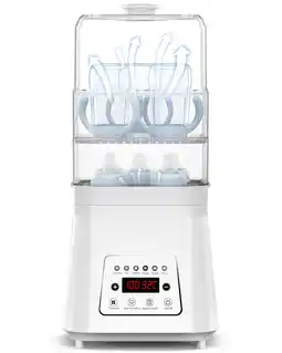 Walmart Rupoun 8-in-1 Bottle Sterilizer and Dryer, Electric Steam with Baby Bottle Warmer, Food Prep, White offer