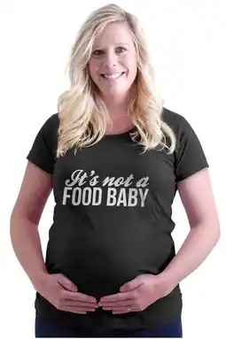 Walmart Its Not a Food Baby Expecting Bump Women's Maternity T Shirt Tee Brisco Brands 2X offer