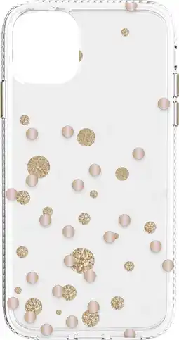 Walmart Fellowes 9751301 Clear with Rose Gold Metallic Glitter Dots Phone Case for iPhone 11 offer