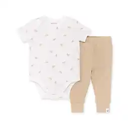 Walmart Burt's Bees Baby Organic Cotton Baby Bodysuit & Ribbed Pant Set, Sizes Newborn-12 Months offer