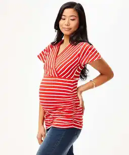 Walmart Times Two Short-Sleeved Wrap Front Maternity Top Size XL offer