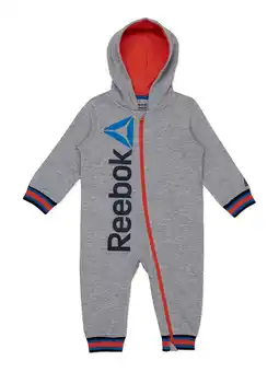 Walmart Reebok Baby Boy Hooded Romper, Sizes 0/3-24 Months offer