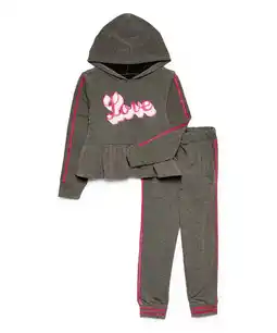 Walmart Limited Too Toddler Girl Printed Hoodie and Jogger Set, Sizes 2T-4T offer