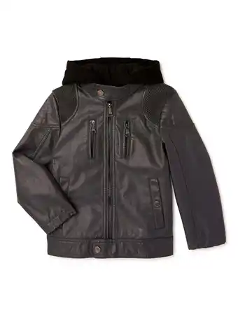 Walmart Urban Republic Toddler Boys Faux Leather Biker Jacket, Sizes 2T-4T offer