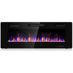 Walmart Kadyn Fireplace, Fireplace Heater, 50 Inch Recessed Ultra Thin Electric Fireplace with Timer offer