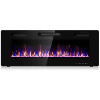 Walmart Kadyn Fireplace, Fireplace Heater, 50 Inch Recessed Ultra Thin Electric Fireplace with Timer offer