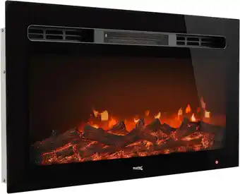 Walmart RecPro RV Fireplace | Recessed Electric Fireplace | Glass with Log View | Includes Remote (28 W) offer