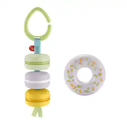 Walmart Fisher-Price Eat Dessert First Gift Set 2 Pretend Food Rattle Toys for Infants 3+ Months, Plastic offer