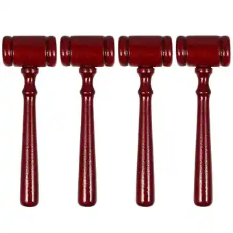 Walmart CYLINDSOME 4Pcs Wooden Judge Hammer Mallet Pounding Tool Creative Beating Gavel Hammer offer