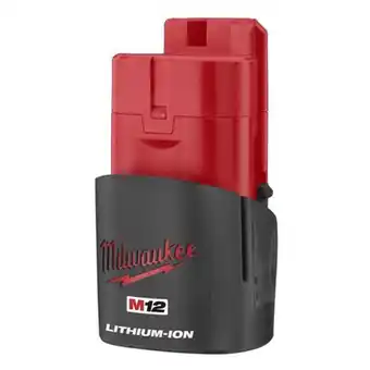 Walmart Milwaukee M12 Redlithium 12V 1.5Ah Compact Battery 48-11-2401 offer