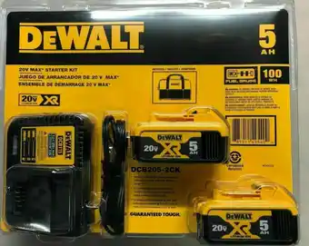 Walmart DeWalt DCB205 20V 5Ah Power Tool Battery with DCB115 Charger for DeWalt Tools, 2 Count offer