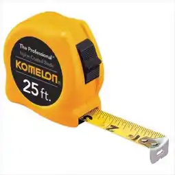 Walmart Komelon USA 5-8 Inchx12' Yellow Case Steel Power Tape Measure offer