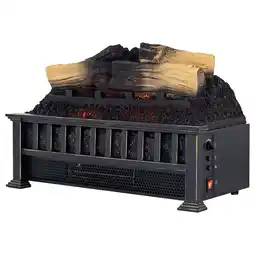 Walmart Country Living 20.5 W x 12.6 H x 8.6 D Electric Fireplace Log Set - Black offer