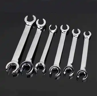 Walmart 6Pcs 6 Point Chrome Vanadium Steel Metric Flared Nut Spanner Wrench Set 6mm-19mm offer